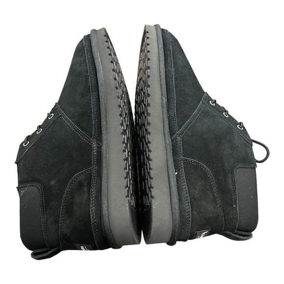 Koolaburra UGG Black Suede Lace Up Winter Boots Womens 12 Faux Fur Lined - Picture 8 of 11